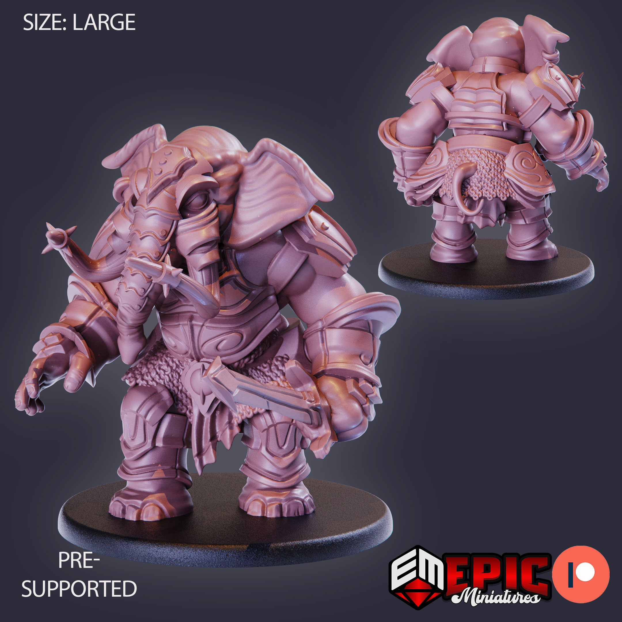 Elephant Folk Paladin (Large)