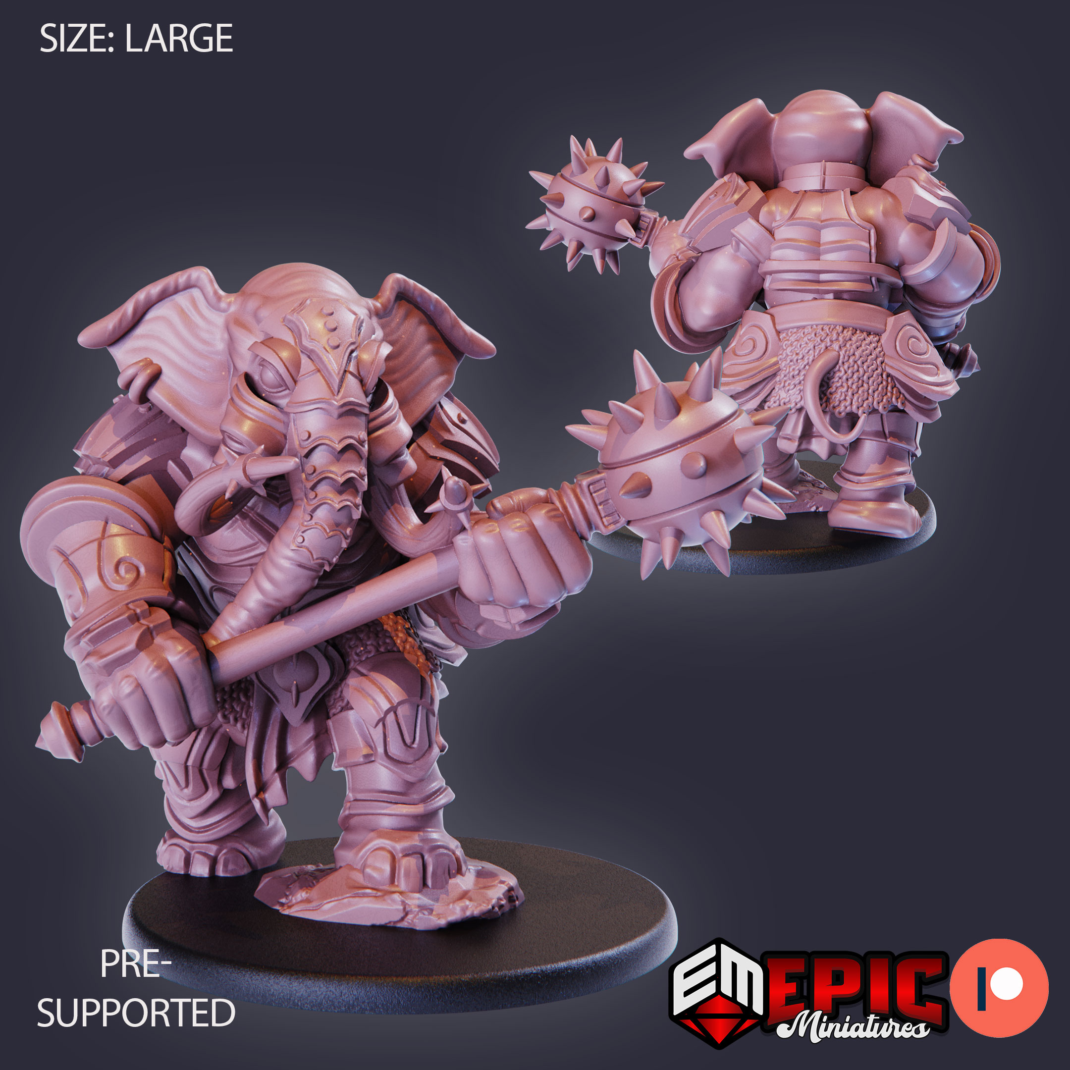Elephant Folk Paladin Morning Star (Large)