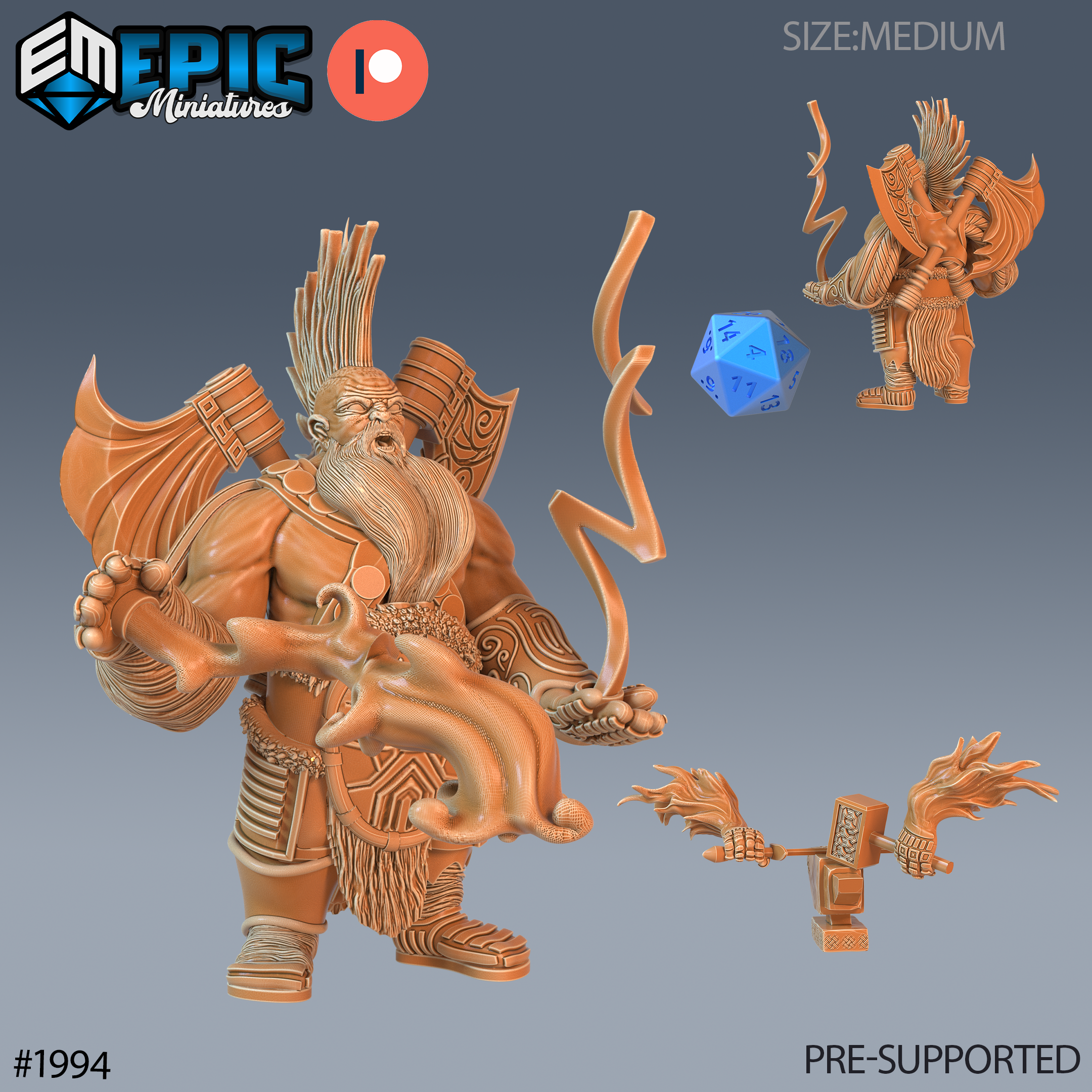 Dark Dwarf Blacksmith (Medium)