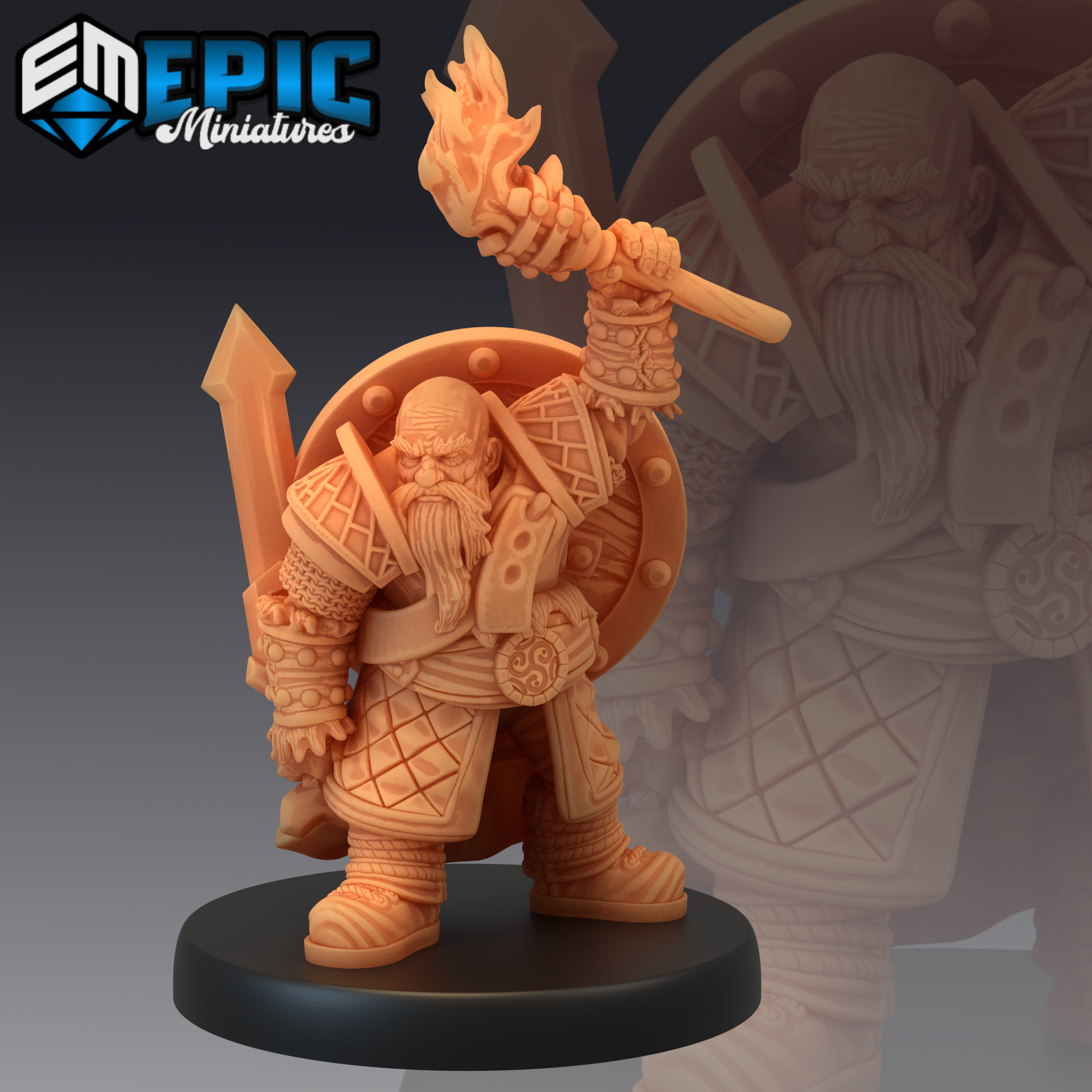 Dwarf Army Torch & Sword (Medium) - Imagen 2