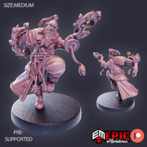 Half Dwarf Monk Fighting (Medium)