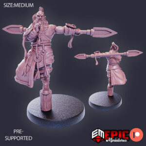 Half Dwarf Monk Meditating (Medium)