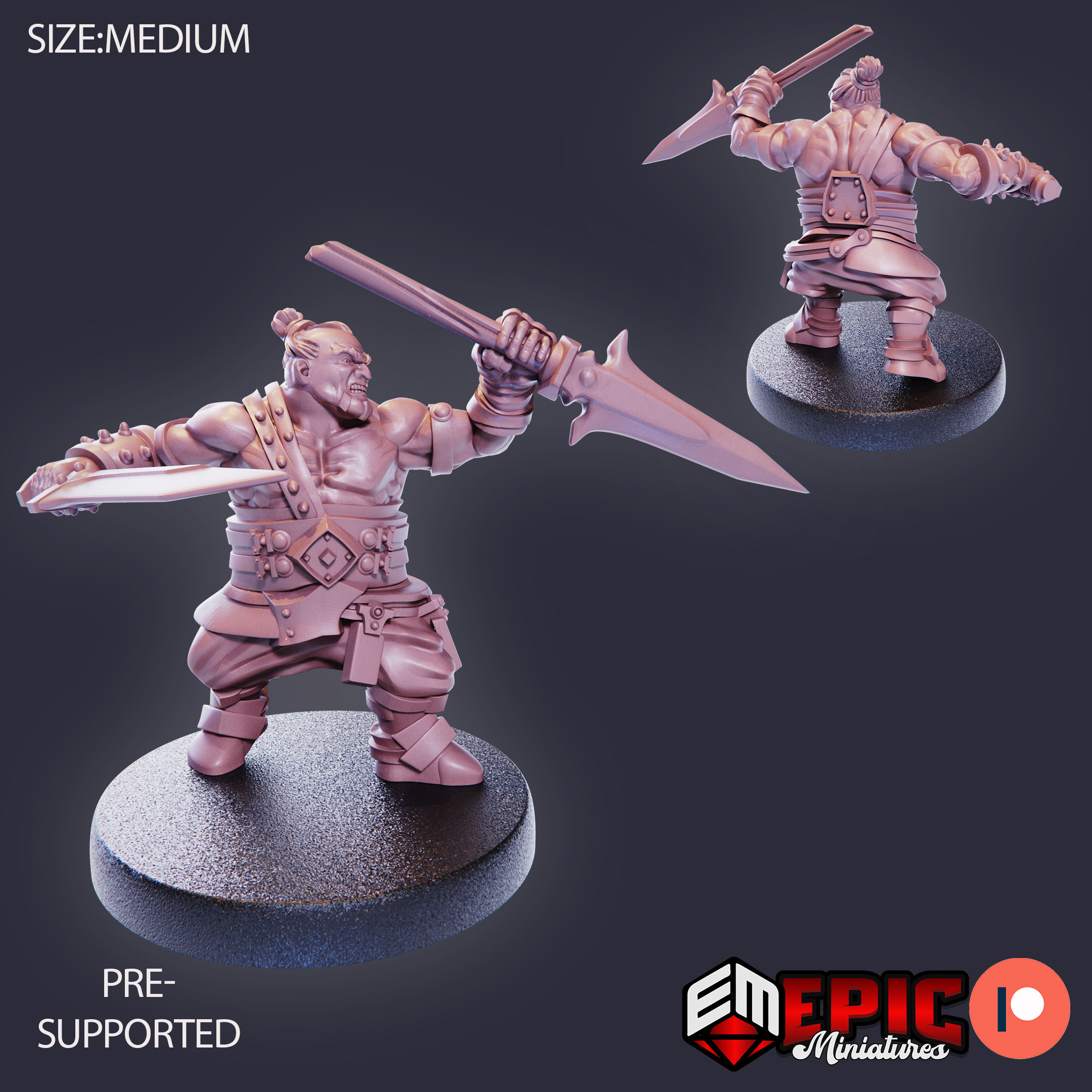 Bulky Dwarf Fighting (Medium)