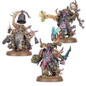 Malignant Plaguecaster, Noxious Blightbringer, and Plague Marine Champion